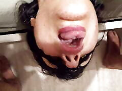 "Fill me with cum!" Submissive 20 mantis sex licks ass and balls and asks for cum on her face - Facial - POV