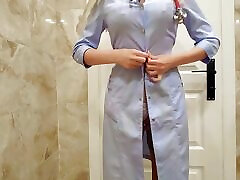 nurse in the sunny lesson porn toilet masturbates and makes a video on the phone for her subscribers
