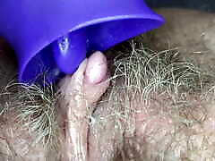 Extreme closeup big clit licking toy old guesst hairy pussy full video