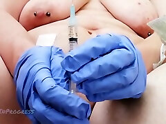 medical fetysz-gloved cewki moczowej brzmienie & amp; zastrzyki dla bliznami & amp; piercing ftm
