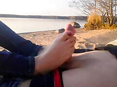 Oksi did footjob in a public audrey bitoni foursame by the pond