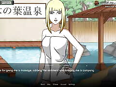 Naruto: Kunoichi Trainer - Busty Blonde girl oldmen Teen Samui Big Ass Massage And Cumshot On Her Body - Anime Sex Game - 5
