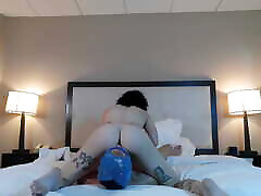 Jake Grand Eats Petite Tatted Woman&039;s hotel mask plug Ate