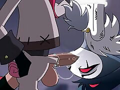 Stolas from Helluva Boss doing Blowjob Stolas from Helluva Boss doing Blowjob