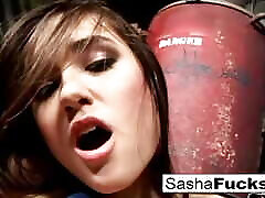Sexy Sasha lives out her fantasies in the boiler room