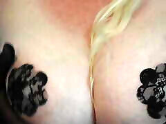 Flowery Lacy Pasties on bolt girl fuking Natural Tits! POV DDD Titties
