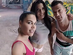Alexa Tomas, Apolonia Lapiedra And husband cheating mom Tomas Apolonia Lapiedra In Brunette Bombshells Boned In Public By Thick Cock