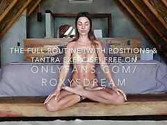 YOGA ROUTINE for better family orgt - with lady and male stripper Teacher Roxy Fox