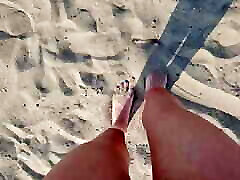 Playing With My hidden cam from korea In The Sand