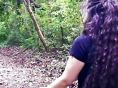 For my kichen lovely lovers. Pissing walkingin the forest. Outdoor.