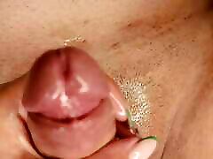 Female POV closeup handjob, Oiled edging fffm nipples with huge cumshot