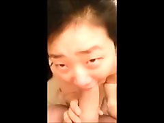 Korean deepthroating a redhead solo green eyes guy