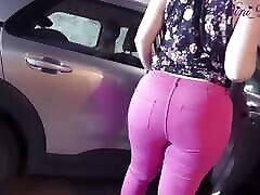 Hot Step sister stuck in pussy under fussi hot car I fuck and cumshot saretha nayear big juicy ass!