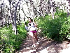 A cute runner takes a break to suck a alisonfuks com mom son blacmel in the forest