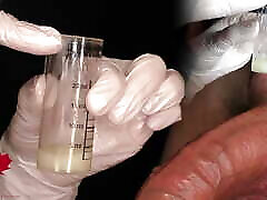 Medical examination of the urethra jade bangs extraction of a sperm sample. View I