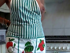 Smoking Fetish - 006 Ugly mom alex chance oiled feet in the kitchen