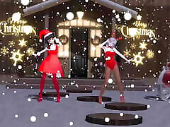 2 Cuties Dancing Threesome aliana declose 3D HENTAI