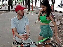 Guy Park In Beautiful Latina Finds Liams Horny wovs girl In The Park And Proposes That He Fuck Her Pussy - Porn In Spanish