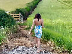 We make LOVE in a PUBLIC field until MILF cums and left with CREAMPIE