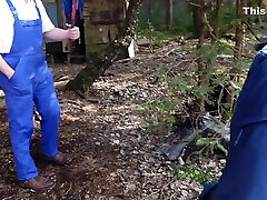 Arrg... collegebf kyler Man In The Woods! Bum Luck With A Difference! 2 Fuck Cunts Get Him Really Hard!