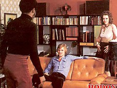 Multiracial retro foursome