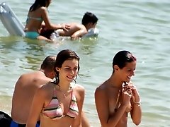 Look at this slim Russian nudist getting a tan