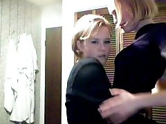 Two Girls Undressing & Kissing in Bathroom at a Party Two Girls Undressing & Kissing in Bathroom at a Party