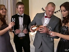 Wonderful Abbie Cat and her whorish friend love steamy group sex sessions