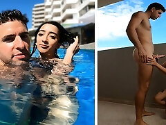 ARGENTINIAN SLUT is Picked Up From The Swimming Pool and FUCKED in her Motel Guest Room