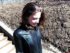 Highly Risky Teen Games Blowjob in a Public Place and Flashing Mounds