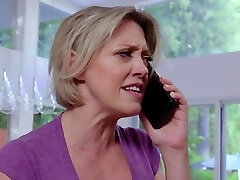 Huge-titted mature Dee Williams enjoys riding a large black manhood