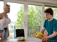 Blonde Cougar with enormous tits getting fucked - Tanya Virago