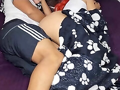 My hubby's stepfather romps me in all the holes while my husband is observing TV, he doesn't know that they secretly fuck me in