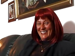 granny opens her thighs and flashes her chubby cunt