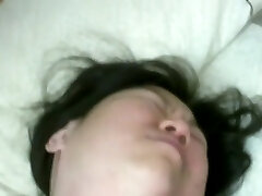 Round Mature Asian Learns To Masterbate Her Shaved Pussy