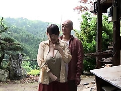 Elder man takes advantage of a big Titty Japanese woman