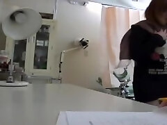 Busty Japanese minx got her slit ravaged with a toy at a obgyn