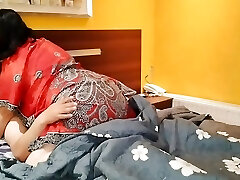 Desi Hindi stepmom tears up with her son-in-law when they are alone at home