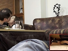 Milf Is Privately Lusting After A Boy That's Not Her Hubby Playing With Herself Under The Table - 3