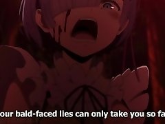 Re:Zero - Idiot Teenie Gets Pummeled By Blue Haired Babe With A Flail [1080]