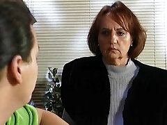 Two busty and wild German ladies sharing two hard bones in the living room