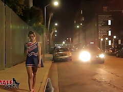 T-model cheerleader picked up by a black dude that fucks her ass