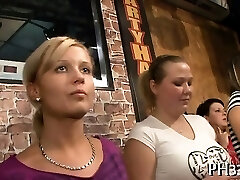 Yong amazing girls in pub are pleased to fuck