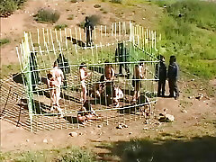 Magnificent redhead takes a big hard cock outdoor