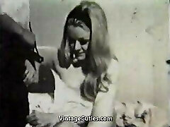 Lusty Couple Having Doggystyle Drill in Bedroom (Vintage)