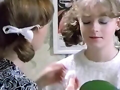 Teen dolls having fun with a great lollipop in a lovely FFM