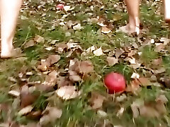 In the park with the grannie in heat!