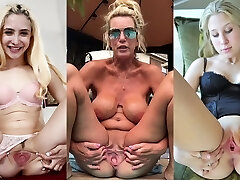 Blonde Trailer Trash Spread Their Cooters Open