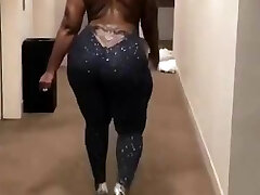 Curvy Ebony Large Ass PABG Hot Walking