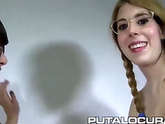 First-ever blowbang for schoolgirls in uniform